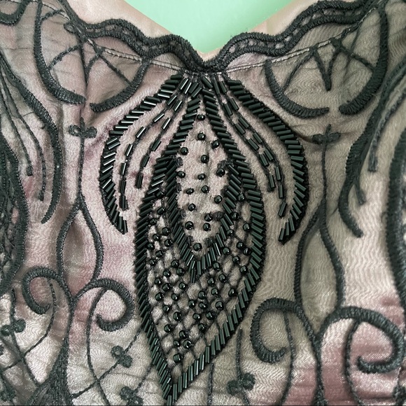 Lace Beaded bebe Mini Dress - Picture 4 of 16